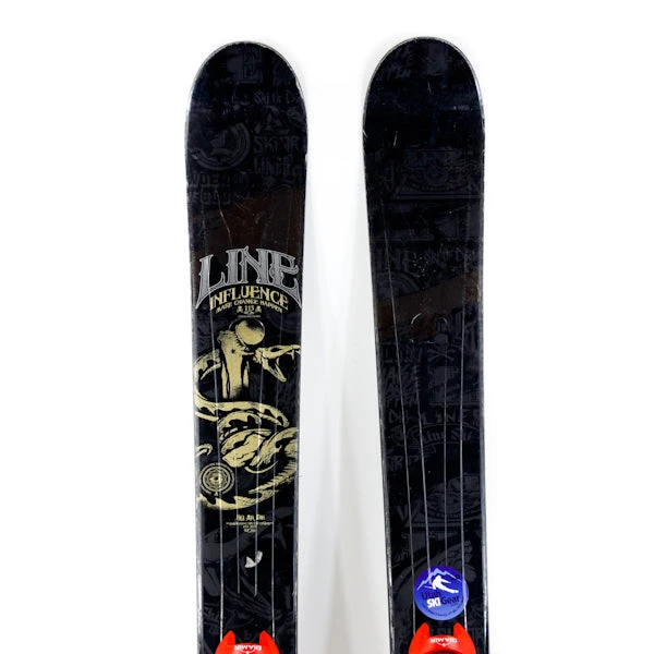 172cm Line Influence 115 Skis 2012 + Diamir Freeride Frame Bindings | USED - Image 3