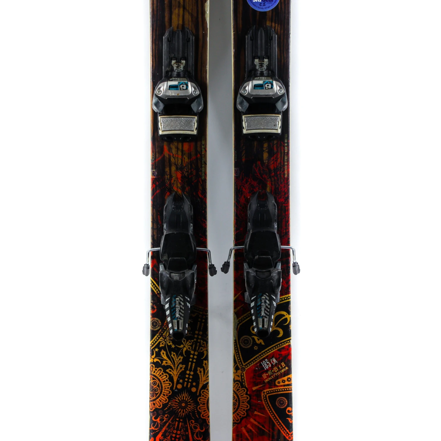 185cm Nordica El Capo 2014 All Mountain Skis + Marker Griffon Bindings (Compacted Edge) | Used - Image 4