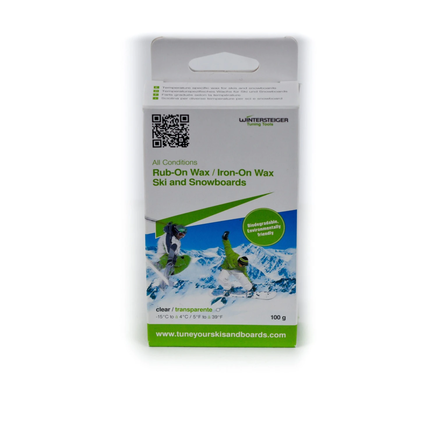 Wintersteiger All Condition Rub-On/ Iron-On Ski And Snowboard Wax |100g